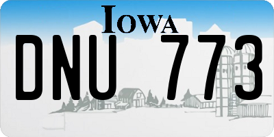 IA license plate DNU773