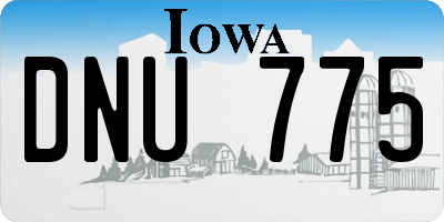 IA license plate DNU775