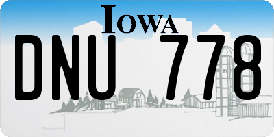 IA license plate DNU778