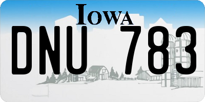 IA license plate DNU783