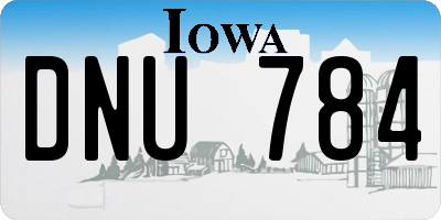 IA license plate DNU784