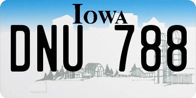 IA license plate DNU788
