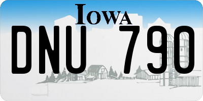 IA license plate DNU790