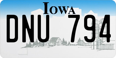 IA license plate DNU794