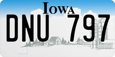IA license plate DNU797