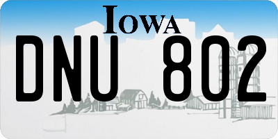 IA license plate DNU802