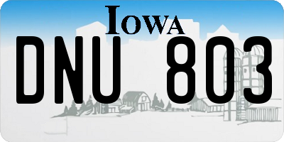 IA license plate DNU803