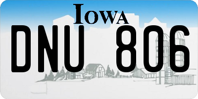 IA license plate DNU806