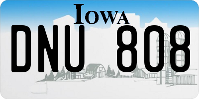 IA license plate DNU808
