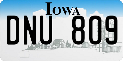 IA license plate DNU809