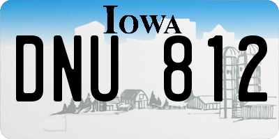 IA license plate DNU812
