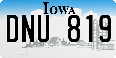 IA license plate DNU819
