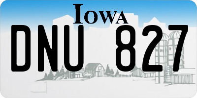 IA license plate DNU827