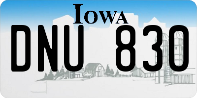 IA license plate DNU830