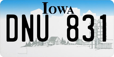 IA license plate DNU831
