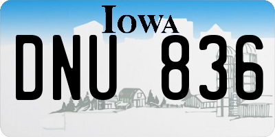 IA license plate DNU836