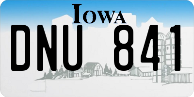 IA license plate DNU841