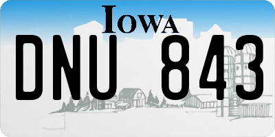 IA license plate DNU843