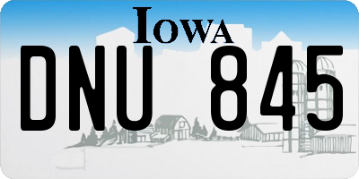 IA license plate DNU845