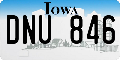 IA license plate DNU846