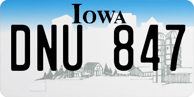 IA license plate DNU847
