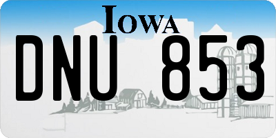 IA license plate DNU853