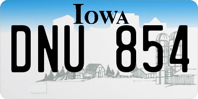 IA license plate DNU854