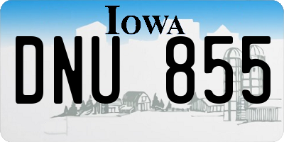 IA license plate DNU855