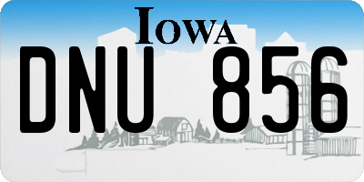 IA license plate DNU856
