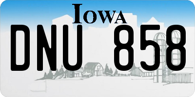 IA license plate DNU858