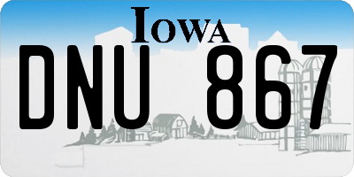 IA license plate DNU867