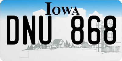 IA license plate DNU868