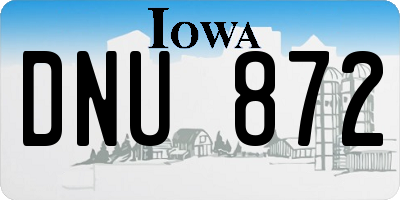 IA license plate DNU872