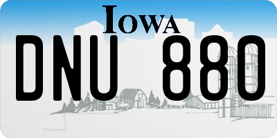 IA license plate DNU880
