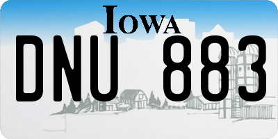 IA license plate DNU883