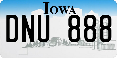 IA license plate DNU888
