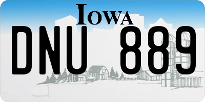 IA license plate DNU889