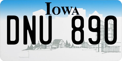 IA license plate DNU890