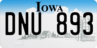 IA license plate DNU893