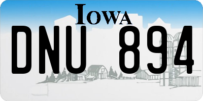 IA license plate DNU894