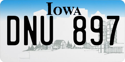 IA license plate DNU897