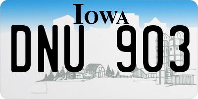 IA license plate DNU903