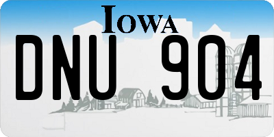 IA license plate DNU904