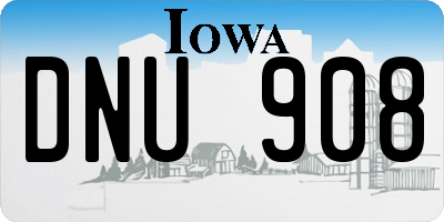 IA license plate DNU908