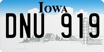 IA license plate DNU919
