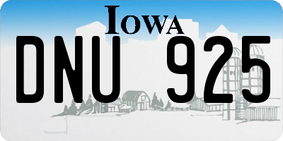 IA license plate DNU925