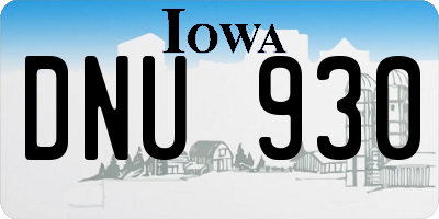 IA license plate DNU930