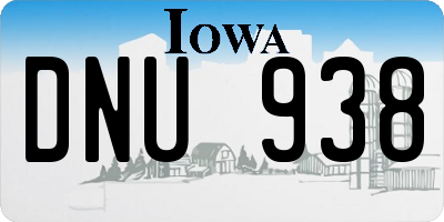 IA license plate DNU938
