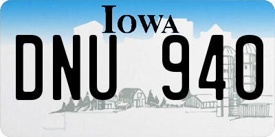 IA license plate DNU940