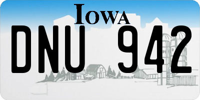 IA license plate DNU942